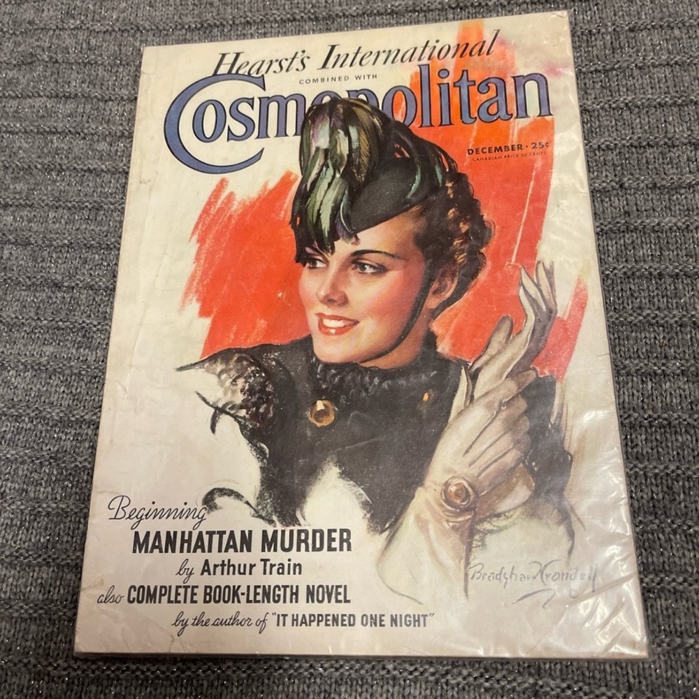 1935 Hearst Cosmopolitan Magazine December in plastic Vintage